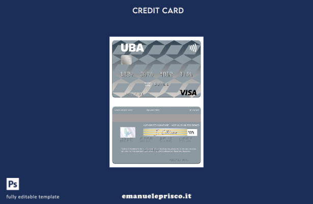 modello di carta visto Albania Banca Unita d'Albania in stile verificato